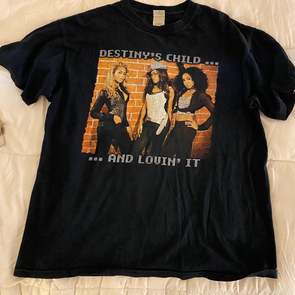 Destiny's Child Beyonce Vintage Fan Club 2005 World Tour T-Shirt Black XL